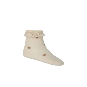 Sock Jacquard Heart | Mon Amour Oatmeal Marle