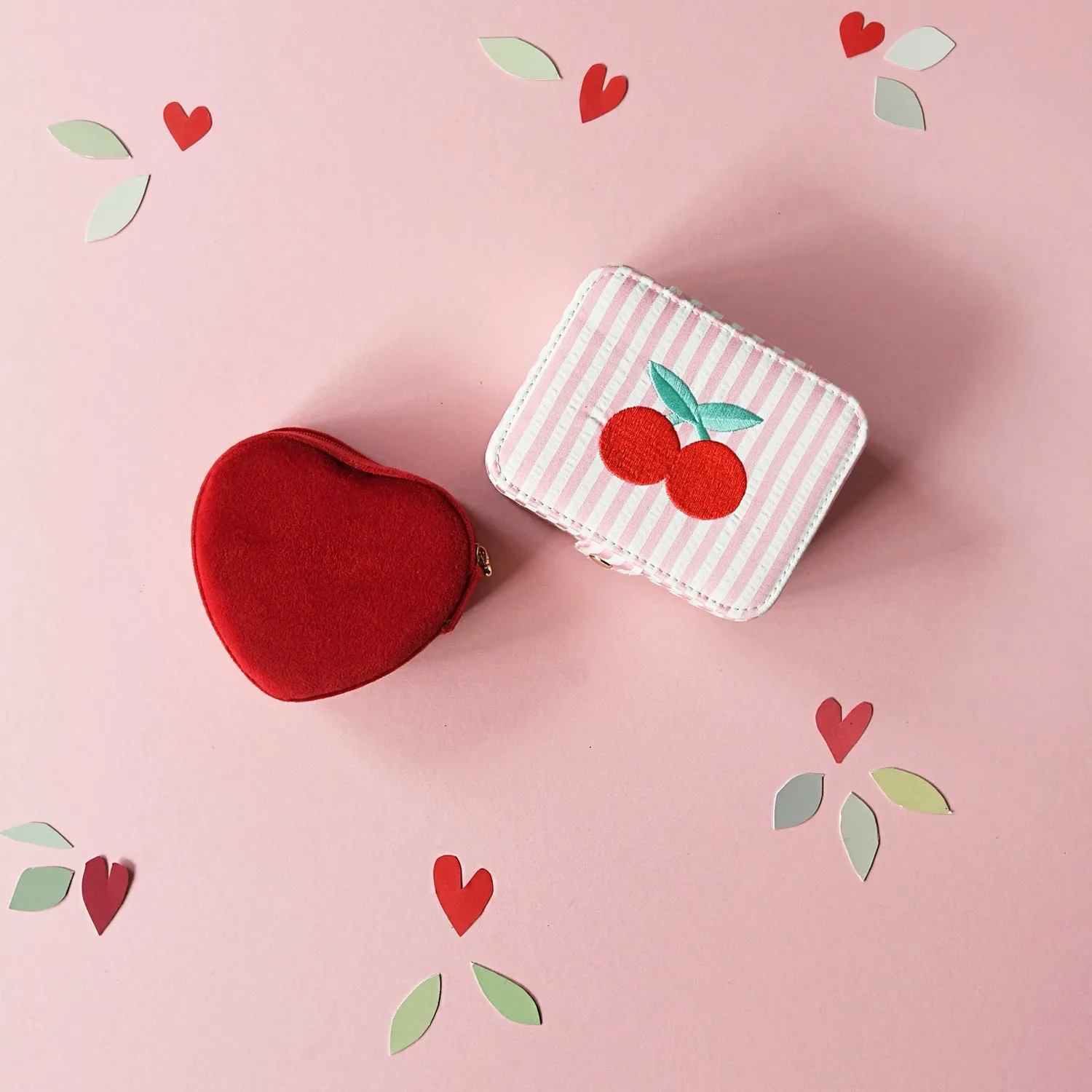Stripy Cherry Jewellery Box