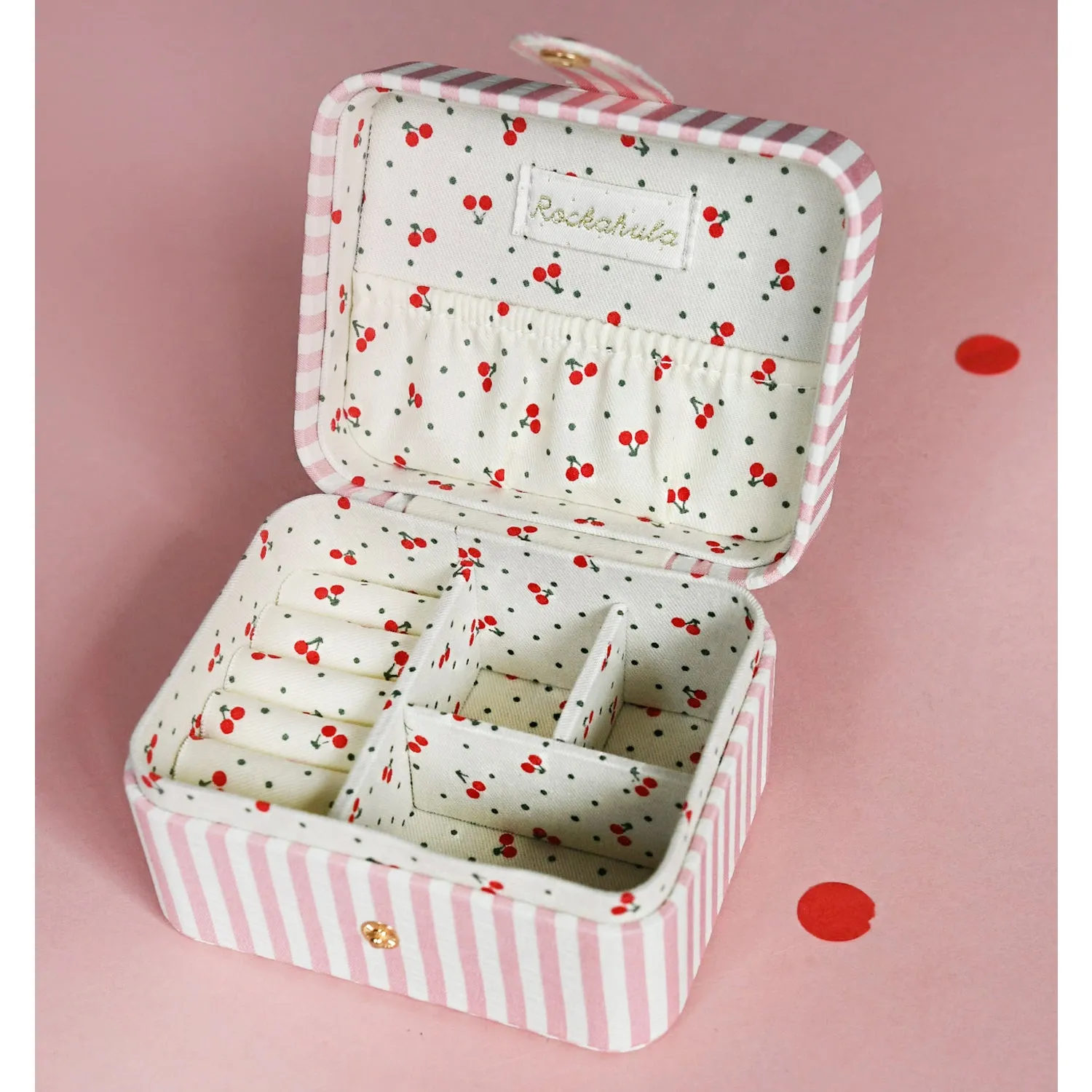 Stripy Cherry Jewellery Box