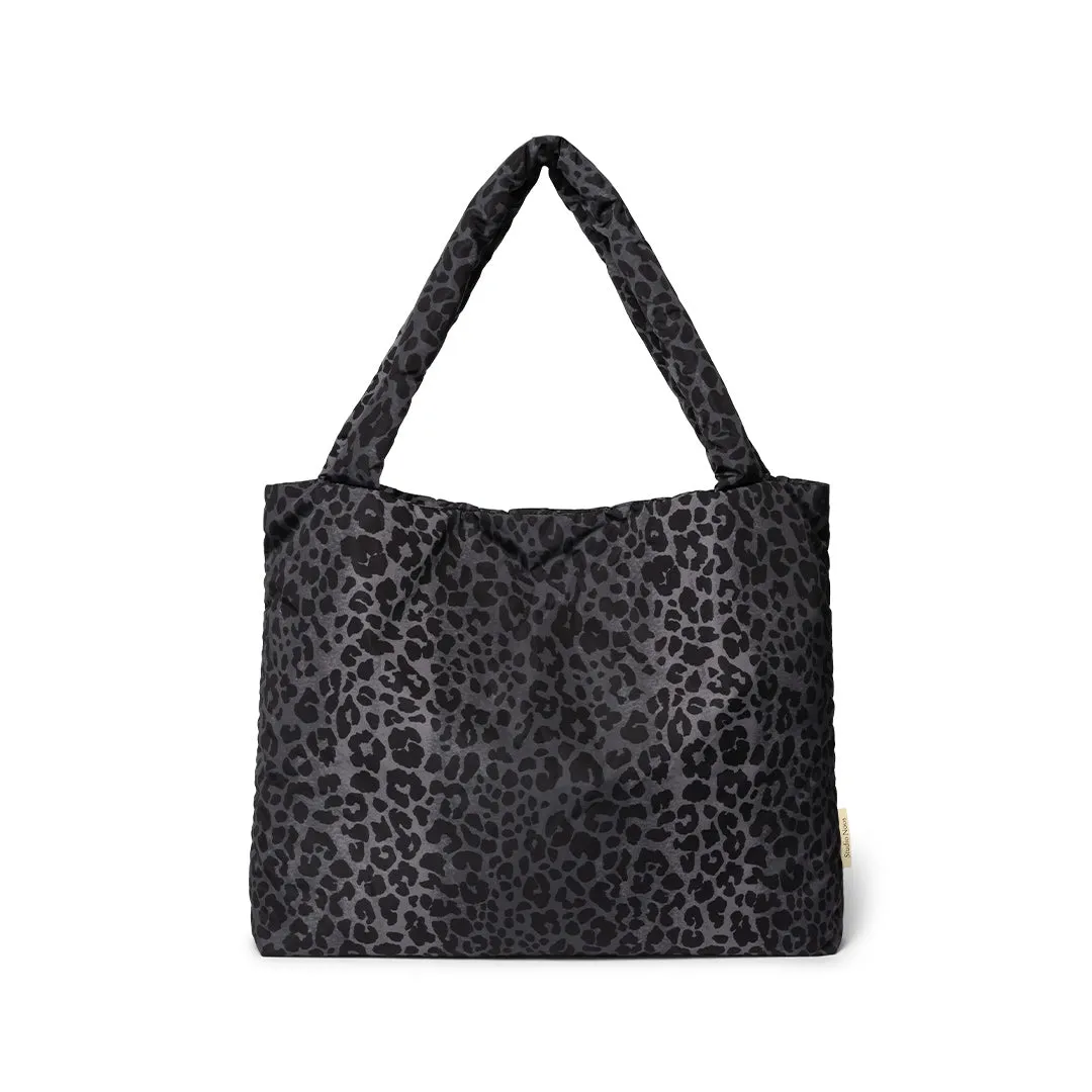 Studio Noos Antra Leopard Puffy Mom Bag  - Dark Grey