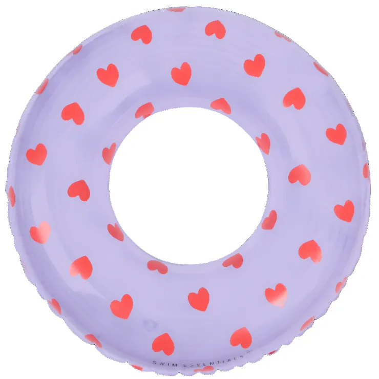 Swim Essentials Swim Ring | Lilac Hearts | 90cm
