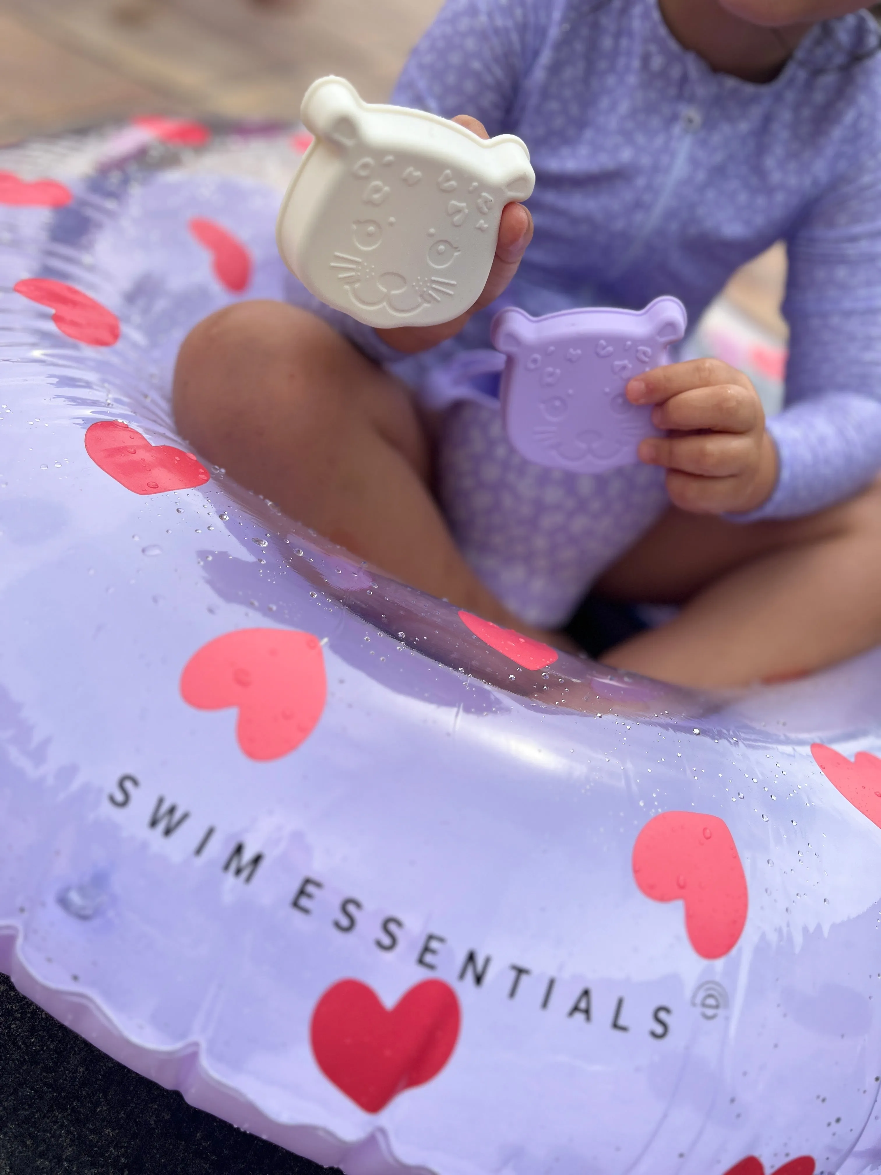 Swim Essentials Swim Ring | Lilac Hearts | 90cm