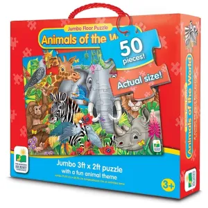 THE LEARNING JOURNEY 50 PIECE ANIMALS OF THE WORLD FLOOR PUZZLE