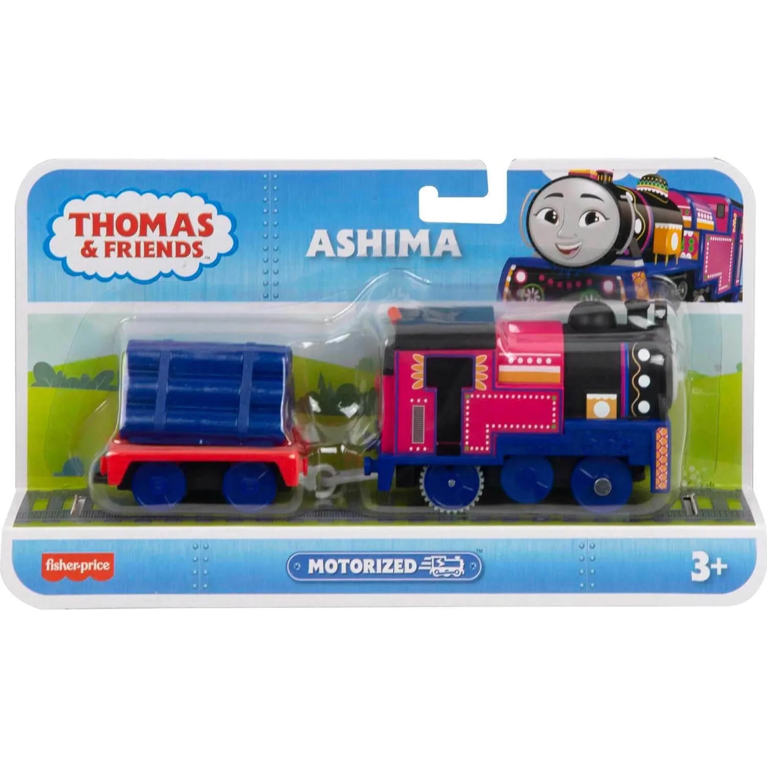 Thomas And Friends Ashima Motorized Train Engine With Cargo