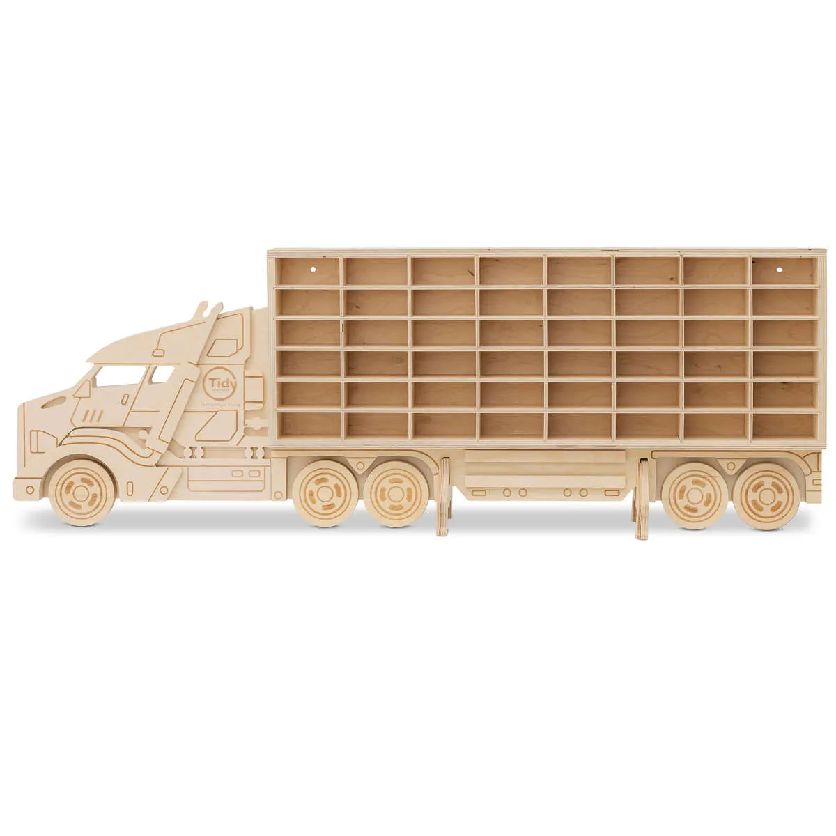 Toy Car Storage Wooden Truck
