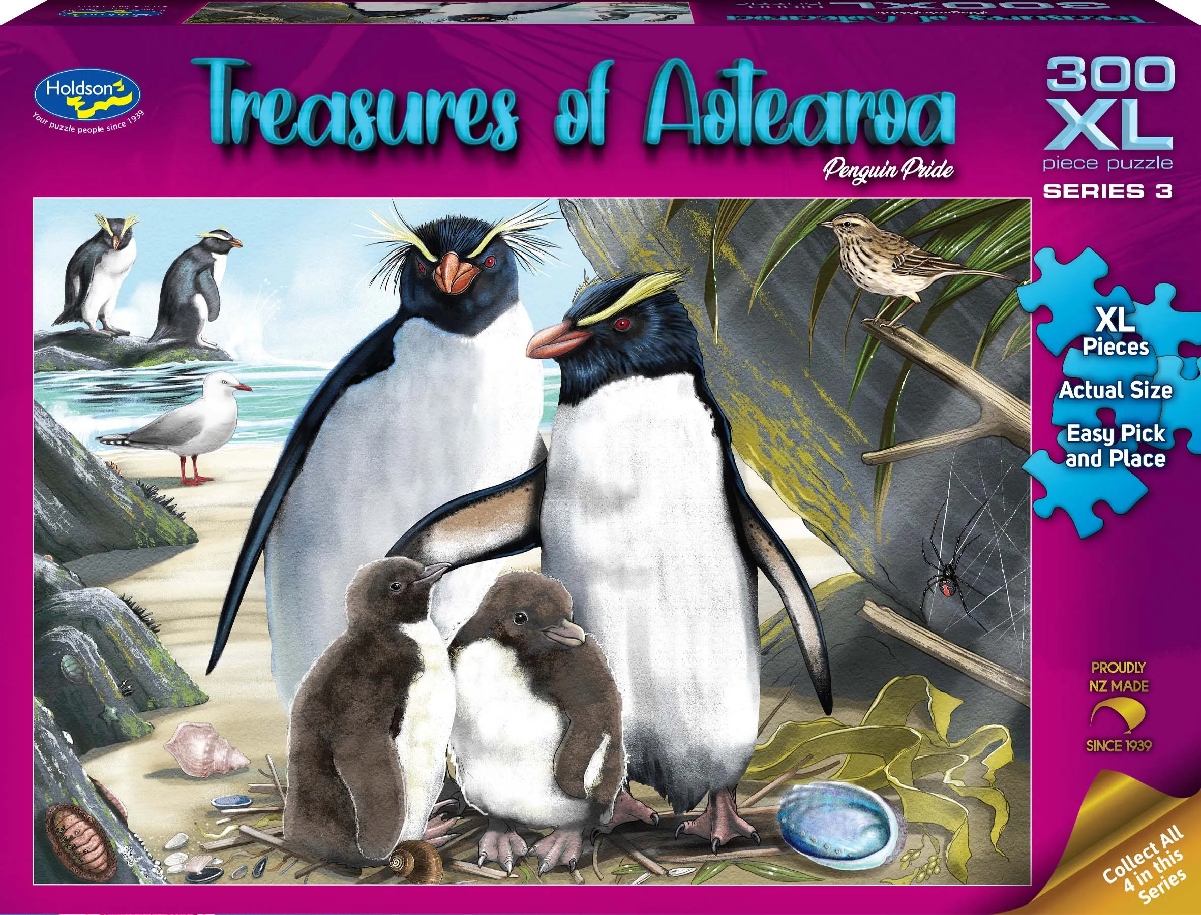 TREASURES OF AOTEAROA 300XL PIECE PUZZLE PENGUIN PRIDE