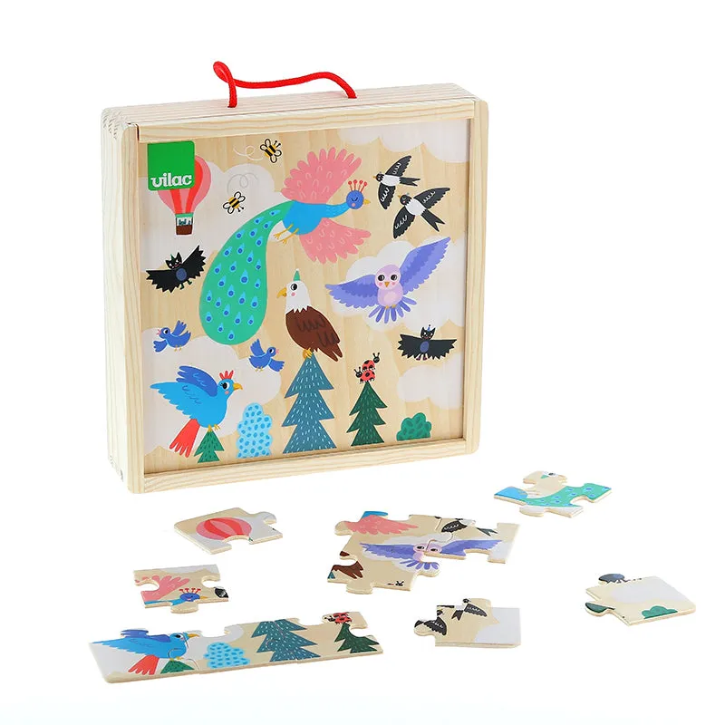 Vilac 8536 Puzzle 3x16 P Earth, Sea,Sky Wise - Kids Toys