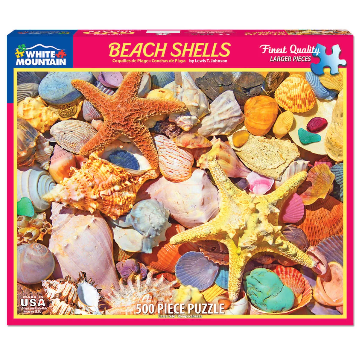 White Mountain Puzzles Beach Shells 500 Piece Jigsaw Puzzle