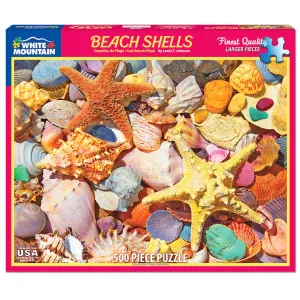 White Mountain Puzzles Beach Shells 500 Piece Jigsaw Puzzle