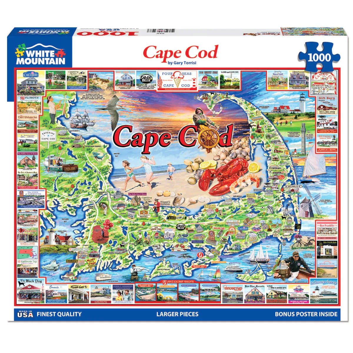 White Mountain Puzzles Cape Cod 1000 Piece Jigsaw Puzzle