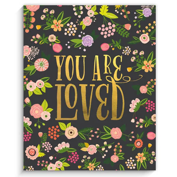 You are Loved Art Print, Black, 8 x 10
